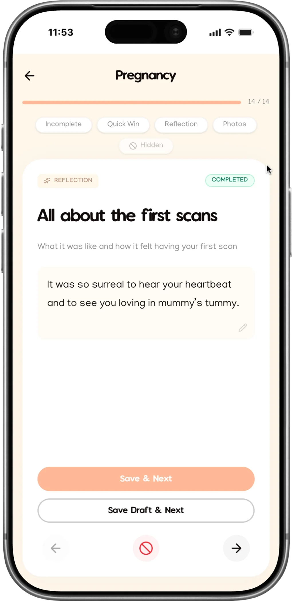 Makia Pregnancy Journal pregnancy screen